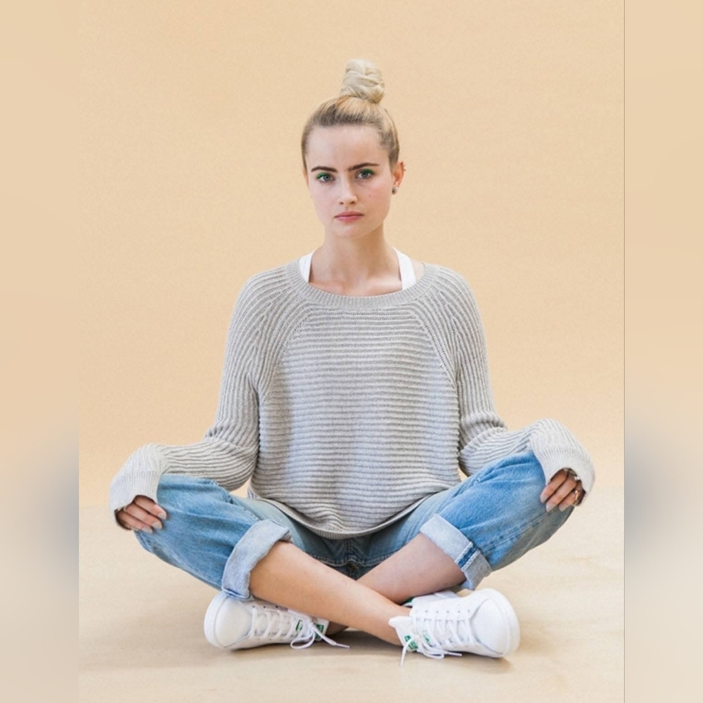 VINCE Rib Knit Raglan Sweater